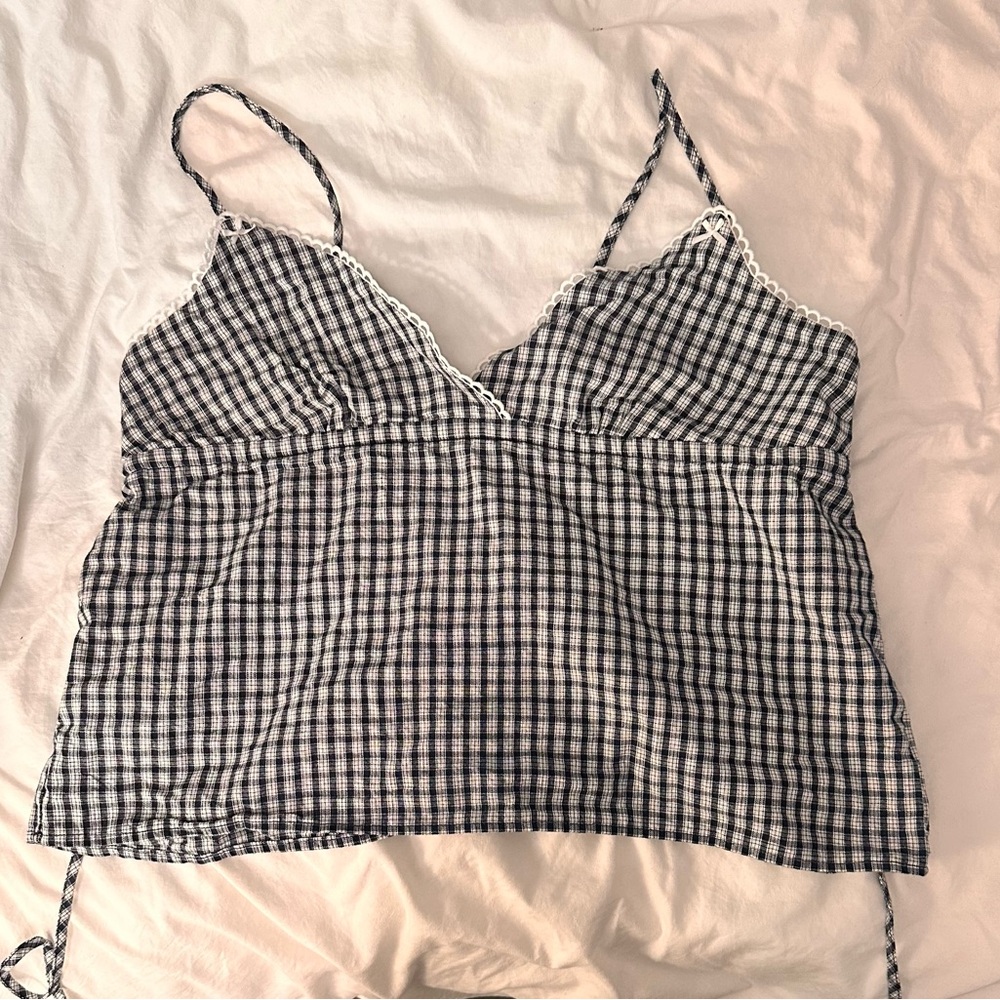 SHEIN Monochrome Checkered Camisole